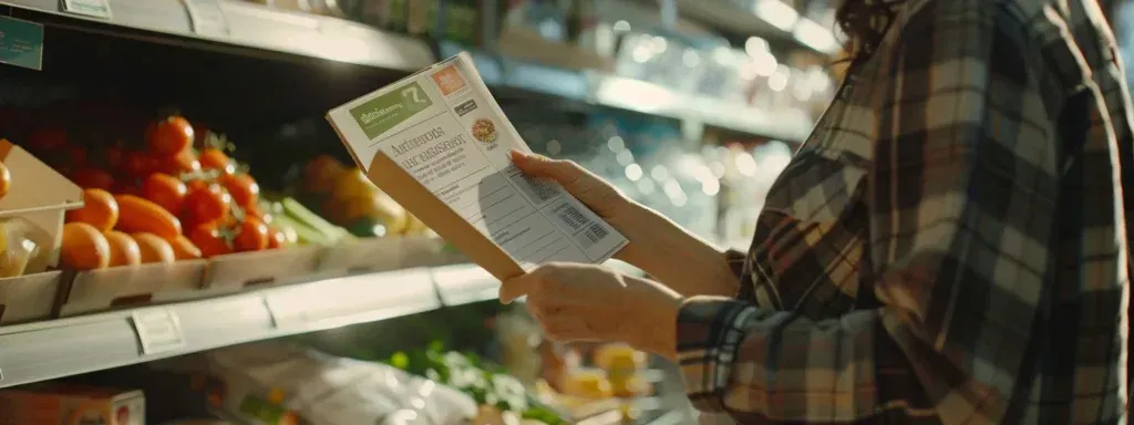 a person examining a nutritional label on a roundhouse provisions meal kit packaging.